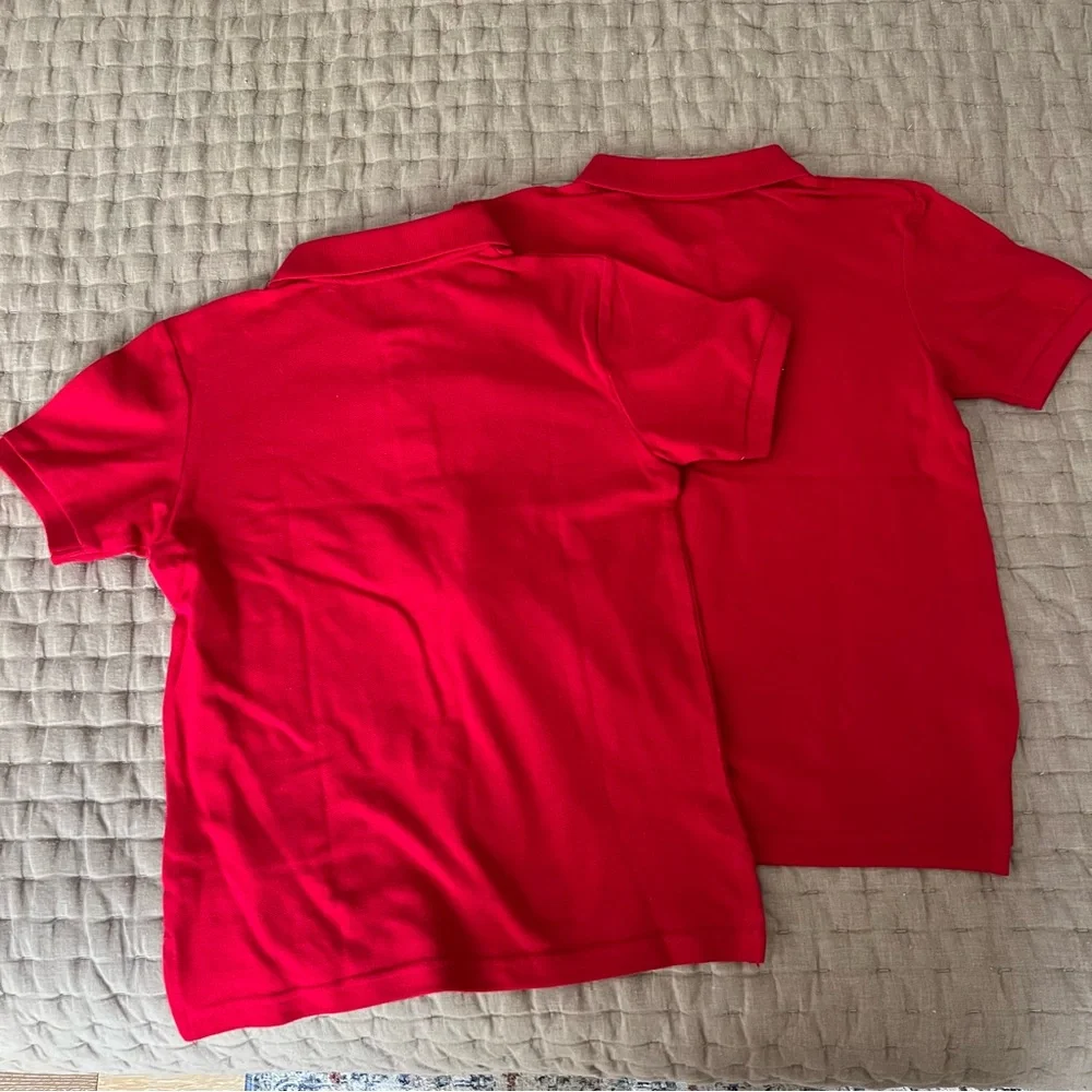 The Children’s Place Set of 2 Red Uniform Soft Pique Polos size Medium 7/8 yrs